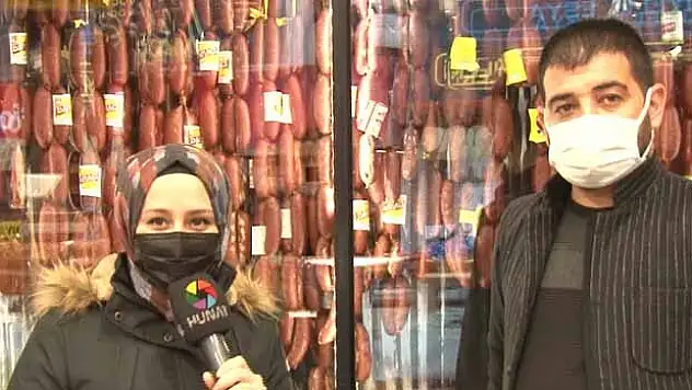 RAMAZAN ÖNCESİ PASTIRMA VE SUCUK SATIŞLARINDAN ESNAF MEMNUN