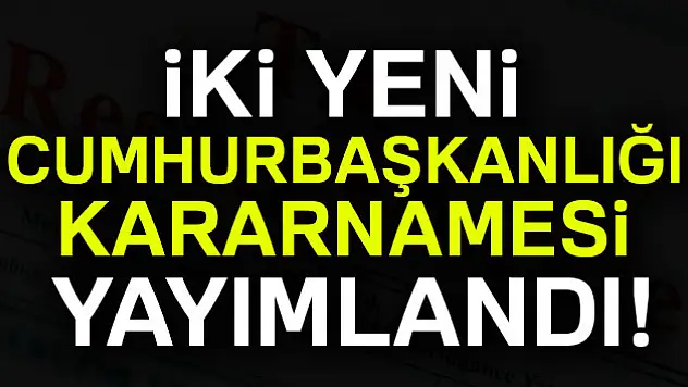Resmi Gazete'de 11 ve 12 numaralı Cumhurbaşkanlığı Kararnameleri yayımlandı