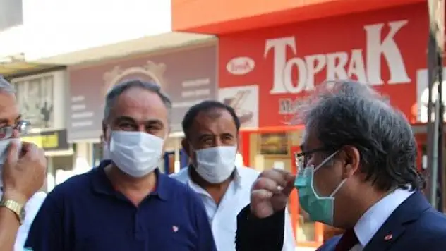 SAĞLIK MÜDÜRÜ BENLİ VE TARIM VE ORMAN MÜDÜRÜ ŞAHİN'DEN MASKE DENETİMİ