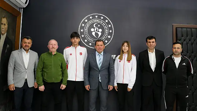 Şampiyon sporculardan Kabakcı'ya ziyaret