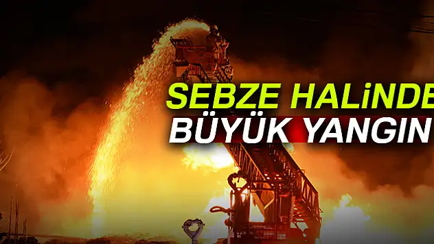 Sebze halinde büyük yangın