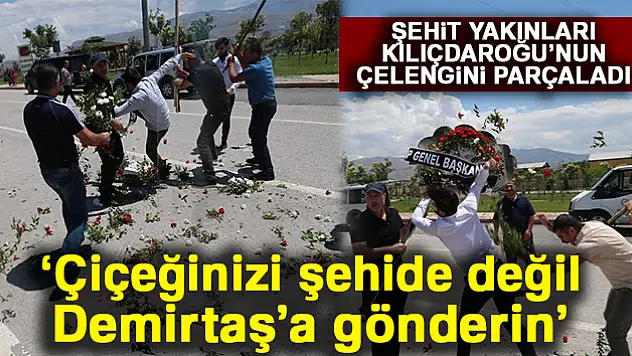 Şehit cenazesinde gergin anlar!