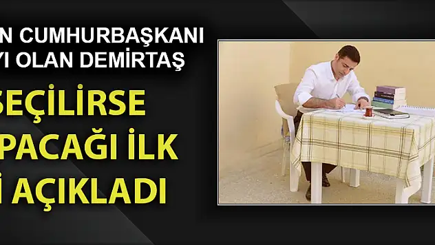 Selahattin Demirtaş Seçilirse Yapacağı İlk İcraatı Açıkladı
