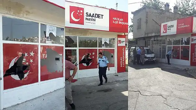 SP ilçe başkanlığının camlarını kız arkadaşıyla tartışan genç kırmış