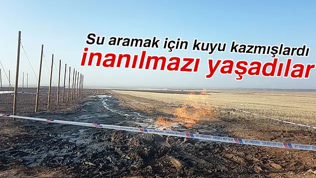 Su kuyusundan alevler yükseldi