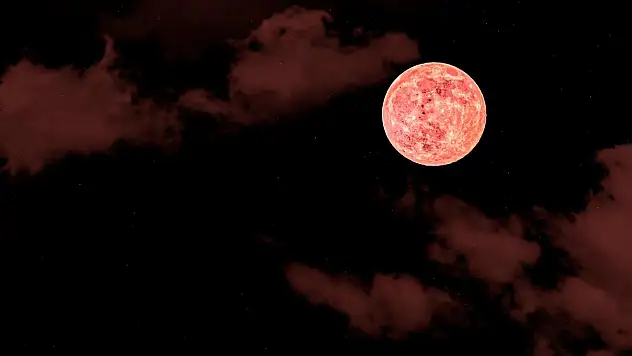 SÜPER PEMBE AY KAYSERİ'DEN DE GÖRÜNDÜ