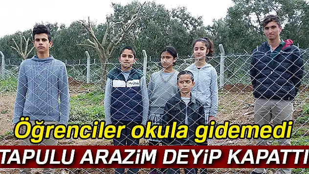 Tapulu arazim deyip yolu kapattı