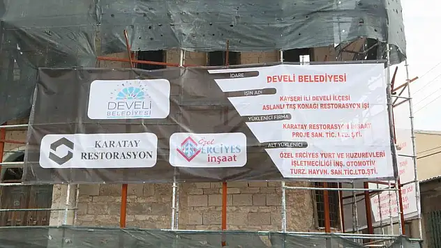 TARİHİ ASLANLI EV'İN RESTORASYON ÇALIŞMASI BAŞLADI