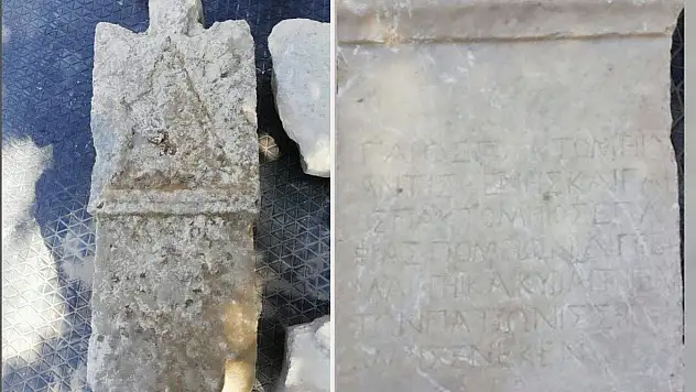 Tarihi eser kaçakçıları Roma dönemine ait mezar taşı ile yakalandı