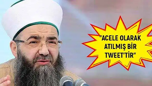 'TEKBİRLER YANGINI SÖNDÜRÜR' PAYLAŞIMI YAPAN CÜBBELİ AHMET HOCA GERİ ADIM ATTI