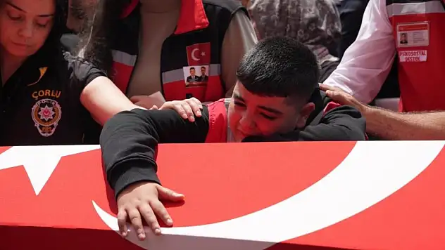 Tekirdağ'da şehit polislere acı veda