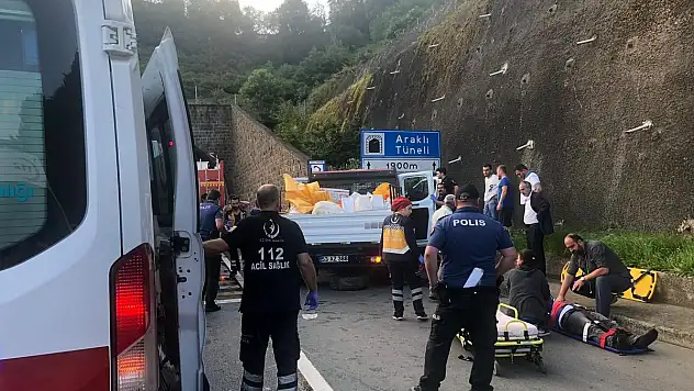 TÜNEL GİRİŞİ KAZA. 1 ÖLÜ, 5 YARALI