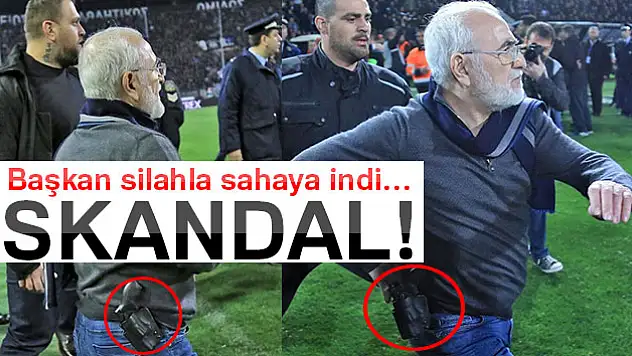 Ülkeyi ayağa kaldıran olay... Gol iptal oldu başkan belinde silahla sahaya indi