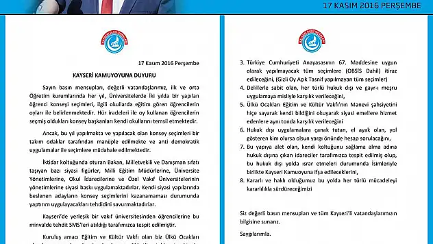 ÜLKÜ OCAKLARI'NDAN SERT TEPKİ!