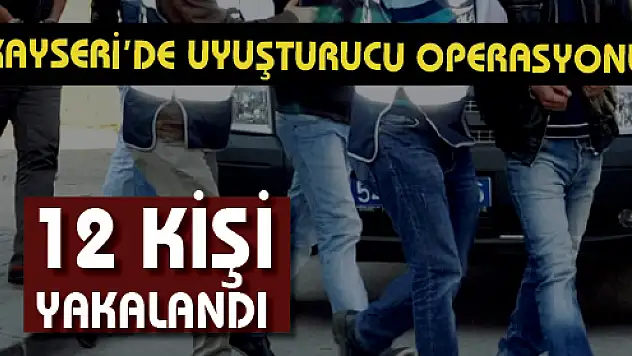 Uyuşturucu operasyonunda 12 kişi yakalandı