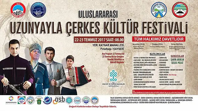 UZUNYAYLA ÇERKES KÜLTÜR FESTİVALİ BAŞLIYOR