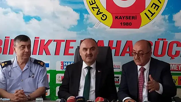 VALİ ŞEHMUS GÜNAYDIN, KAYSERİ GAZETECİLER CEMİYETİ'NDE