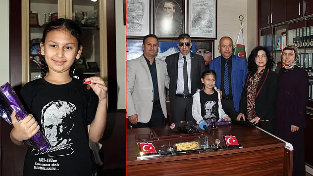 Yarışmadan kazandığı çeyrek altını Şehit Ve Gaziler Derneğine verdi