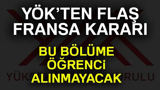 YÖK'ten kısıtlama!