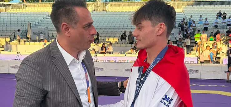 Milli taekwondocu Berkay Erer, Roma'da altın madalya kazandı