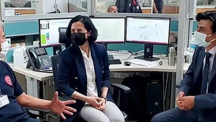 112 ACİL ÇAĞRI MERKEZİ MÜDÜRLÜĞÜNE ÇALIŞMA VE DEĞERLENDİRME ZİYARETİ