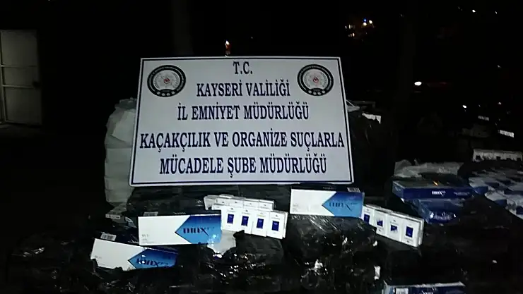 18 bin 100 paket kaçak sigara ele geçirildi