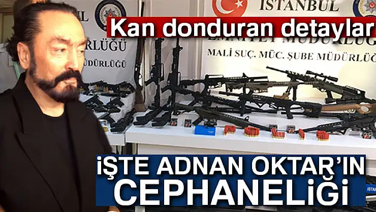 Adnan Oktar'dan ele geçirilen silahlar görüntülendi