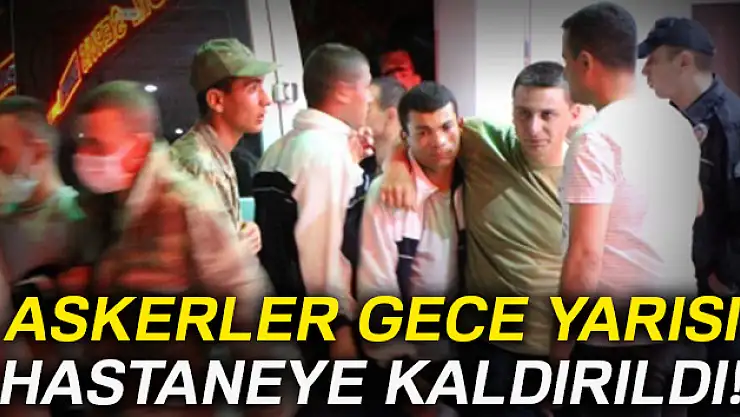 Amasya'da askerler hastaneye kaldırıldı