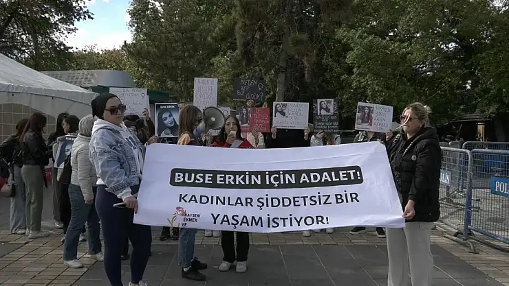 BABASI TARAFINDAN ÖLDÜRÜLEN BUSE ERKİN İÇİN EYLEM YAPILDI