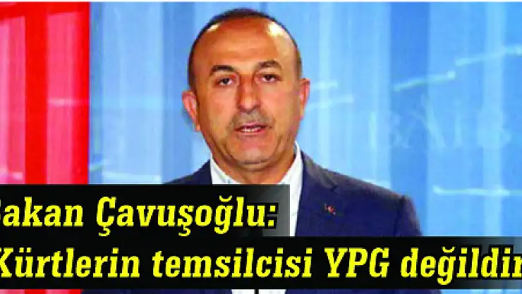Bakan Çavuşoğlu: 'Kürtlerin temsilcisi YPG değildir'