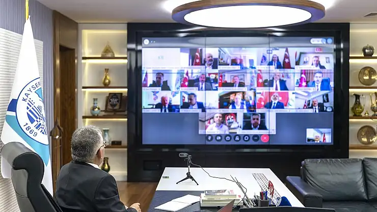 BAŞKAN BÜYÜKKILIÇ'TAN VİDEO KONFERANS YÖNTEMİYLE TOPLANTI