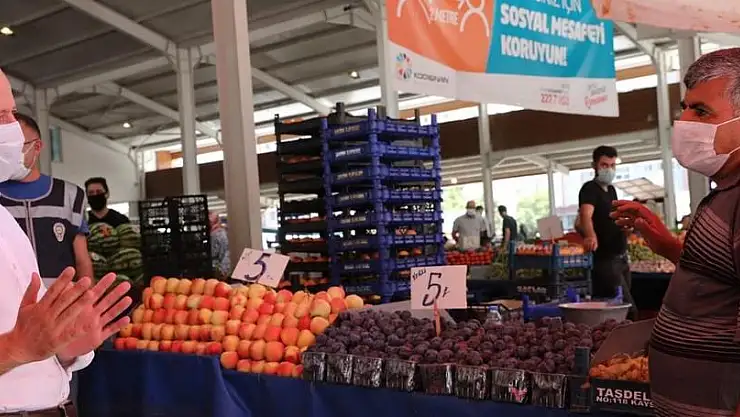 BAŞKAN ÇOLAKBAYRAKTAR PAZARLARI DENETLEDİ