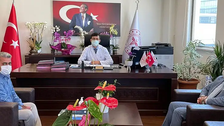 BAŞKAN ÖZDOĞAN'DAN  BAŞHEKİM SİLAY'A HAYIRLI OLSUN ZİYARETİ