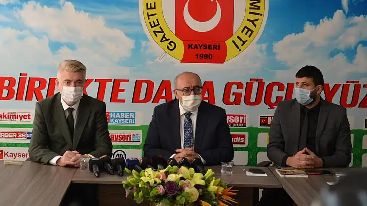 BAŞKAN SERKAN TOK, KAYSERİ GAZETECİLER CEMİYETİ'Nİ ZİYARET ETTİ
