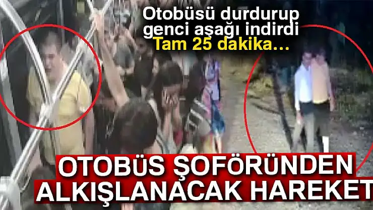 Belediye otobüsü şoföründen alkışlanacak hareket