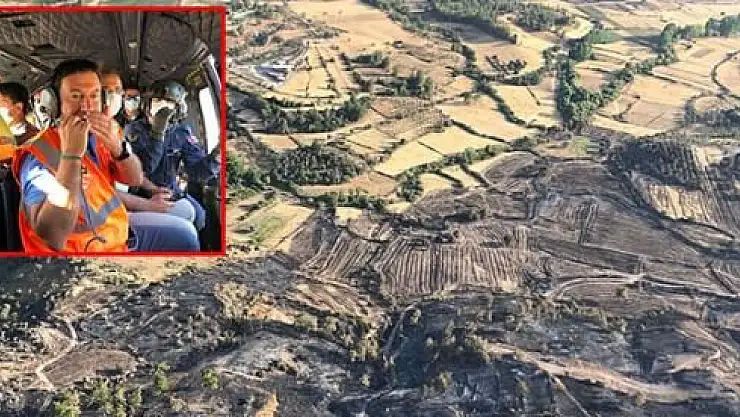 BODRUM VE MİLAS'TA YANAN ALANLAR HAVADAN GÖRÜNTÜLENDİ!