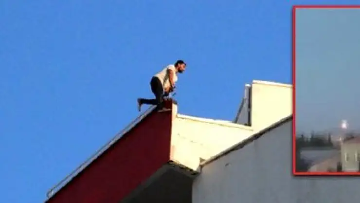 BUNALIMA GİREN ADAM KENDİNİ 9. KATTAN AŞAĞI BIRAKTI