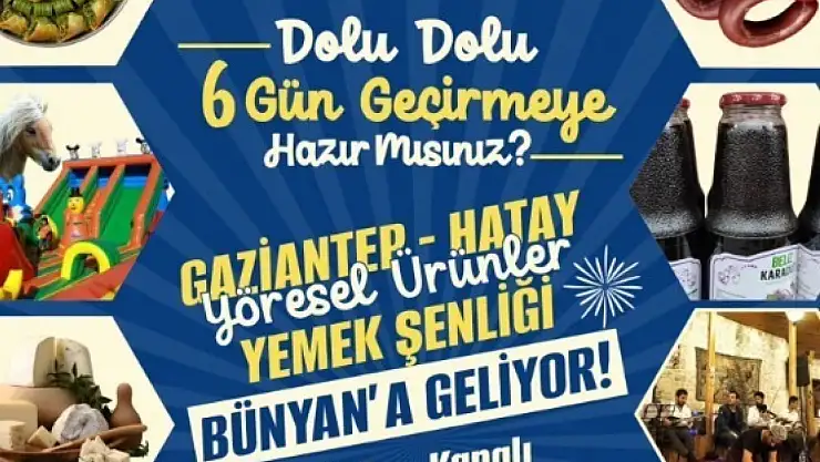 Bünyan'da yöresel ürünler ve yemek şenliği düzenlenecek