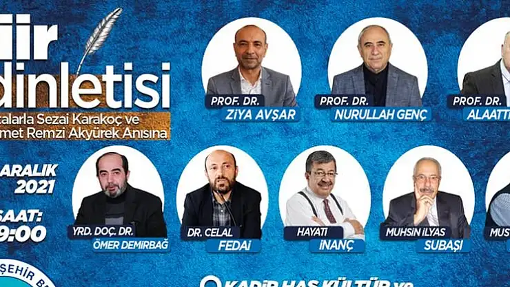  BÜYÜKŞEHİR'DEN ŞİİR DİNLETİSİ