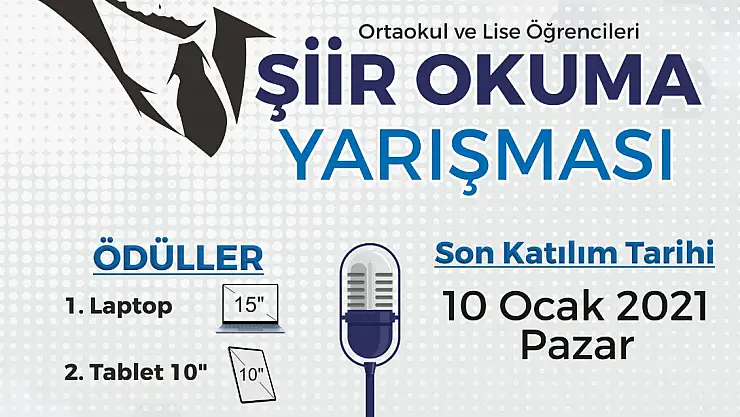 BÜYÜKŞEHİR'İN ÖDÜLLÜ SANAL ŞİİR OKUMA YARIŞMASINA YOĞUN İLGİ