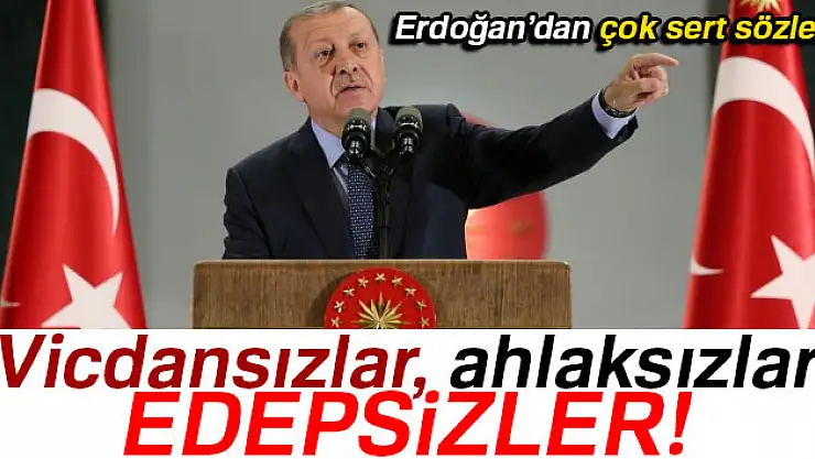 Cumhurbaşkanı Erdoğan: 'Vicdansızlar, ahlaksızlar, edepsizler'