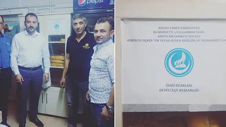 DEVELİ ÜLKÜ OCAKLARI'NDAN 'ASKIDA EKMEK KAMPANYASI'NA DESTEK