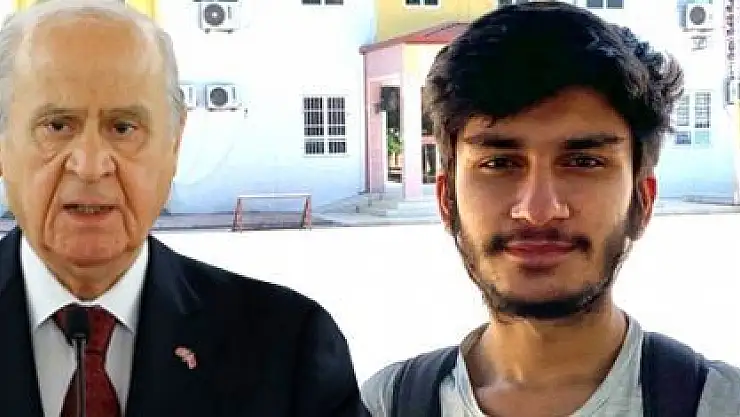 DEVLET BAHÇELİ,YKS ŞAMPİYONU ÜMİT CAN'A SAHİP ÇIKTI
