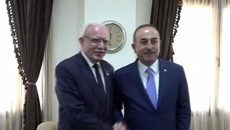 Bakan Çavuşoğlu, Filistinli Mevkidaşıyla Görüştü
