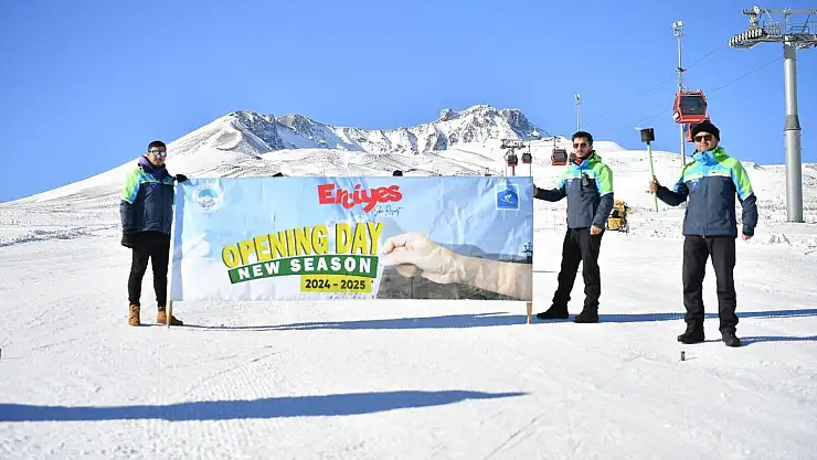 ERCİYES'TE KAYAK SEZONUNU BAŞLADI