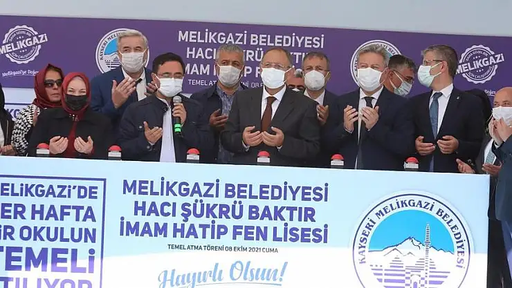 HACI ŞÜKRÜ BAKTIR İMAM HATİP FEN LİSESİ'NİN TEMELİ ATILDI