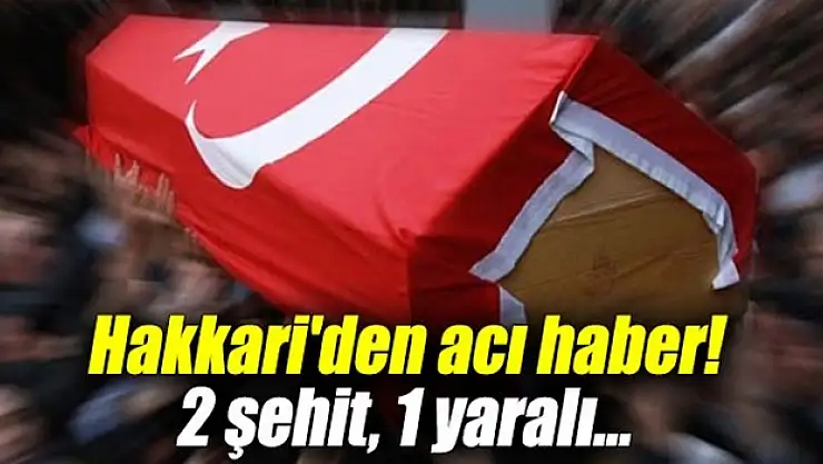 Hakkari'nin Çukurca İlçesinde 2 Asker Şehit Oldu