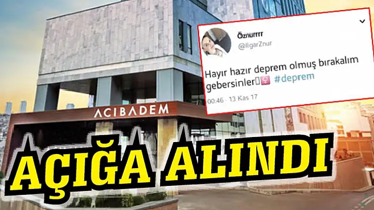 Irak Depremiyle İlgili Irkçı Mesaj Atan Hastane Yöneticisi Açığa Alındı