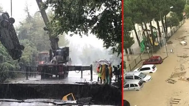 KARADENİZ SELE TESLİM! SAĞANAK YAĞIŞ HAYATI FELÇ ETTİ