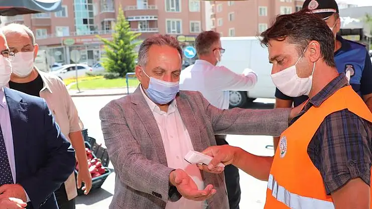 KAYMAKAM DÖNMEZ'DEN BAŞKAN YALÇIN'A KORONAVİRÜS TEŞEKKÜRÜ